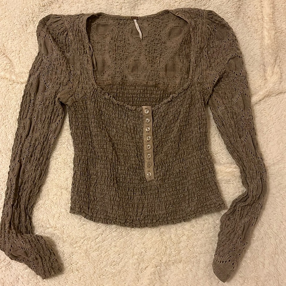 Free People lace long sleeve